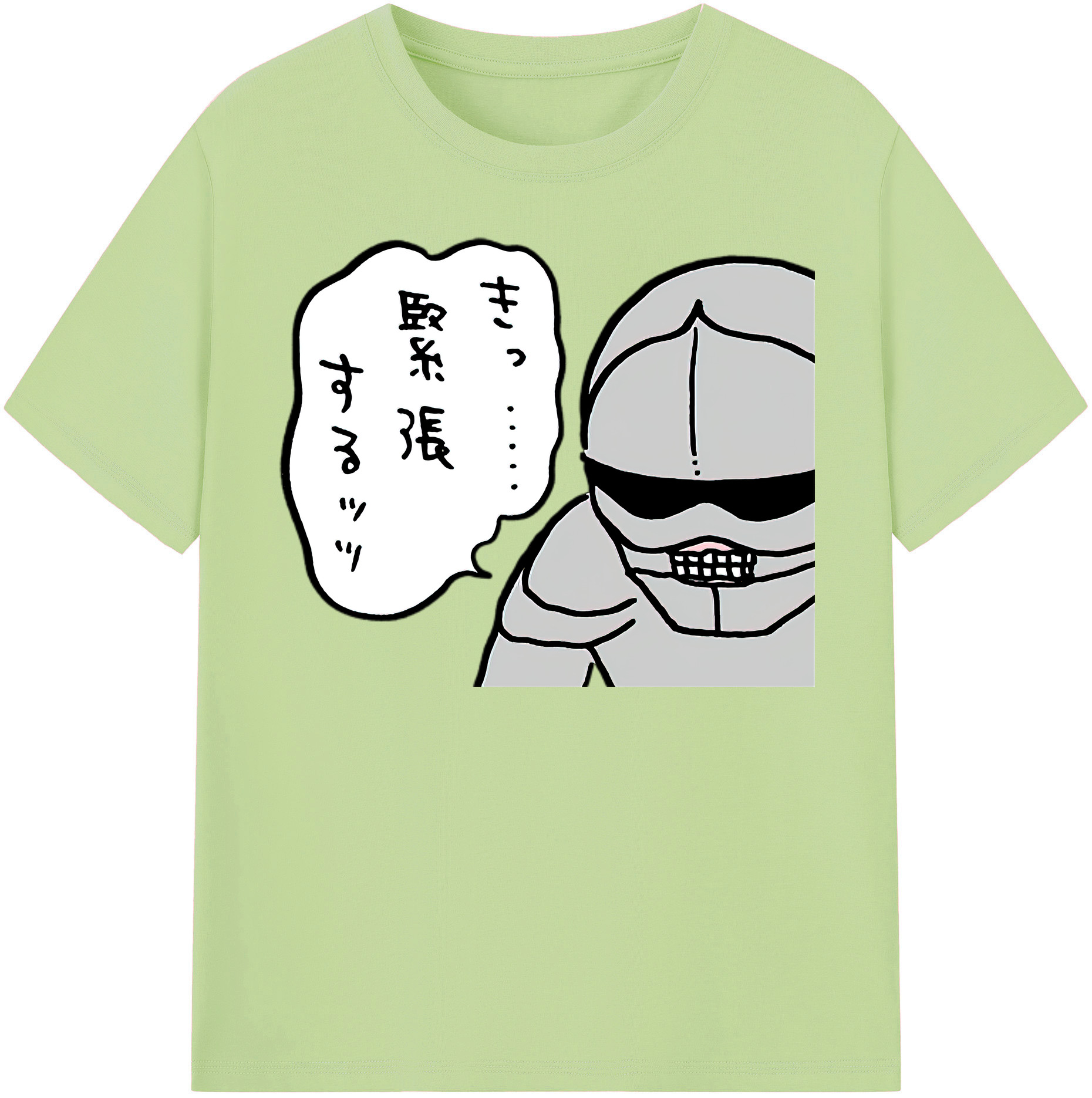 （画像用） ちいかわ 労働の鎧さん Chii-kawa Mr. Armor of Labor 綿100％半袖Tシャツ（フロントプリント）